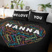 Personalised Love Heart With Names Personalised Quilt Cover Set