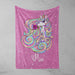 Personalised 75x100cm / Pink Magical Unicorn Personalised Squiffy Minky Blanket