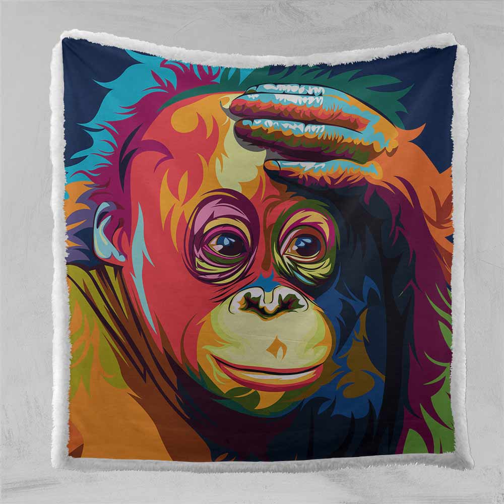 Melancholy Orangutan Melancholy Orangutan Blanket