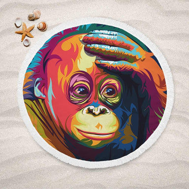 Melancholy Orangutan Melancholy Orangutan Lightweight Beach Towel