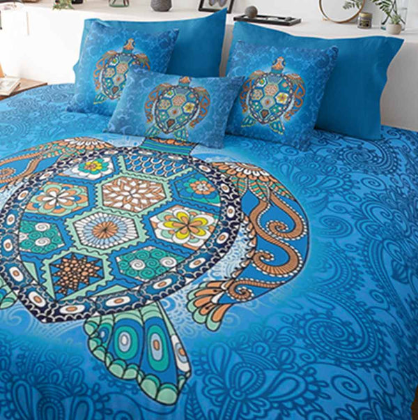 Mosaic Sea Turtle Mosaic Sea Turtle Quilt Cover Set