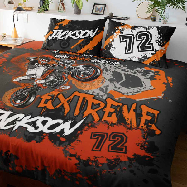 Motocross Personalised Quilt Cover Set-Personalised-Little Squiffy