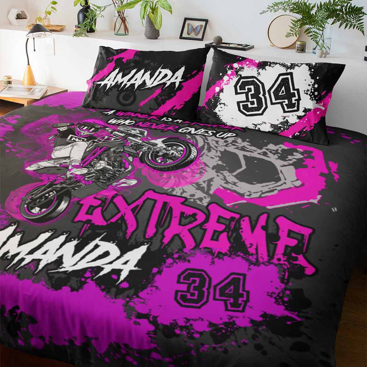 Motocross Personalised Quilt Cover Set-Personalised-Little Squiffy