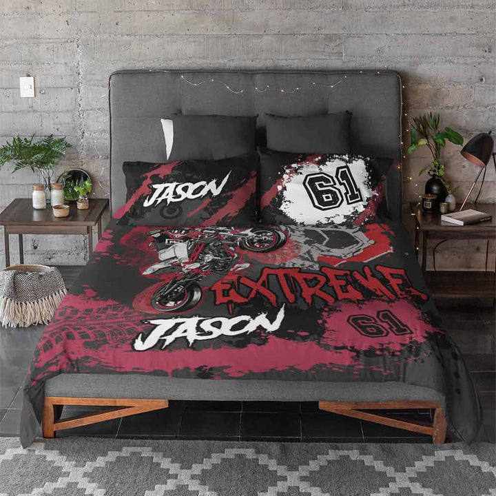 Motocross Personalised Quilt Cover Set-Personalised-Little Squiffy