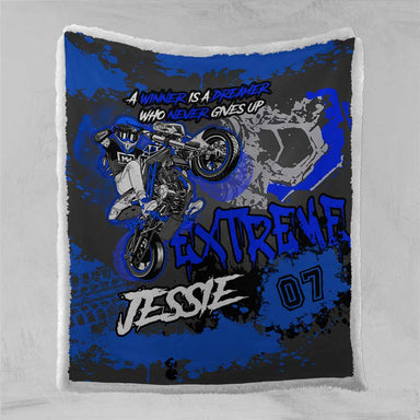 Motocross Personalised Blanket-Personalised-Little Squiffy