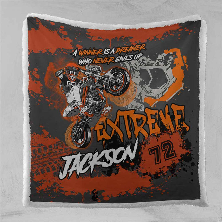 Motocross Personalised Blanket-Personalised-Little Squiffy