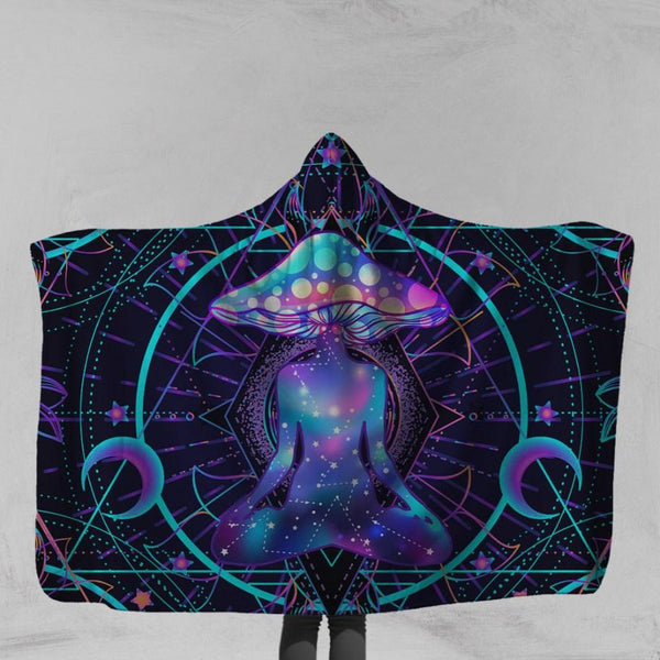 Mystic Mushroom Lady Hooded Blanket-Mystic Mushroom Lady-Little Squiffy