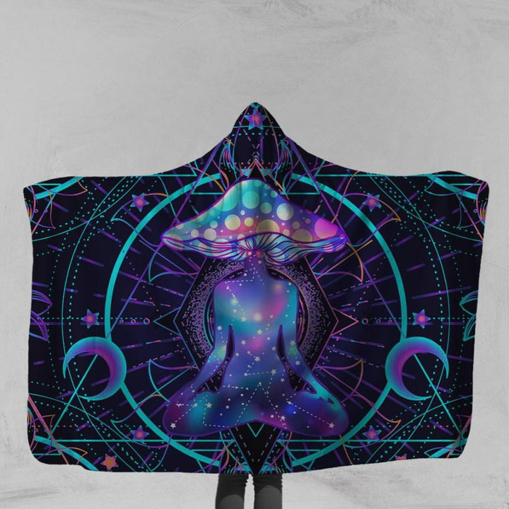 Mystic Mushroom Lady Hooded Blanket-Mystic Mushroom Lady-Little Squiffy