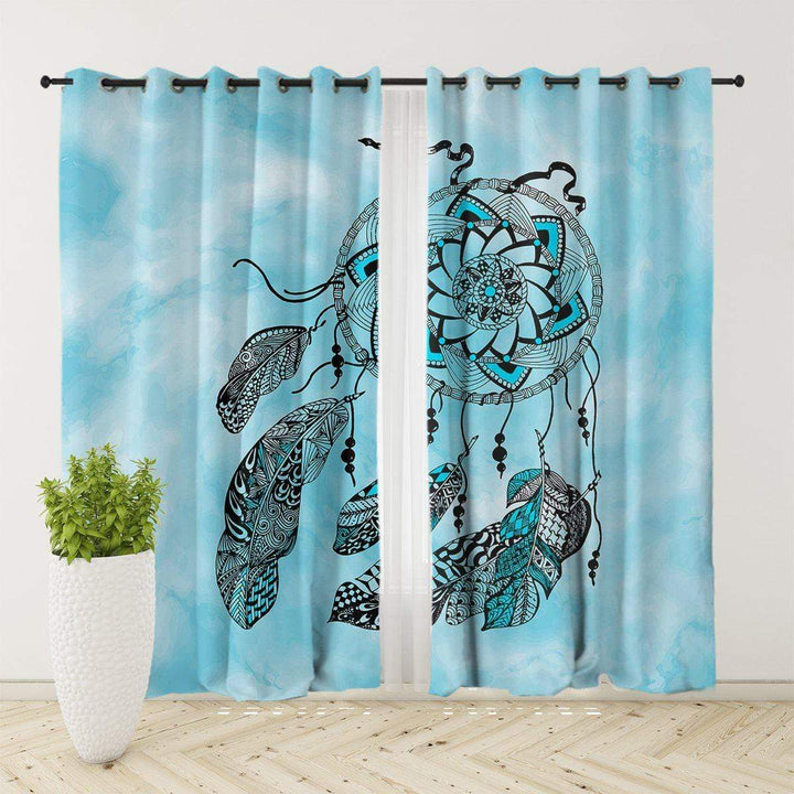 Namaste Dreamcatcher Blue Namaste Dreamcatcher Blue Curtain Set
