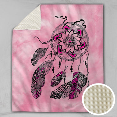 Namaste Dreamcatcher Pink Namaste Dreamcatcher Pink Deluxe Minky Blanket
