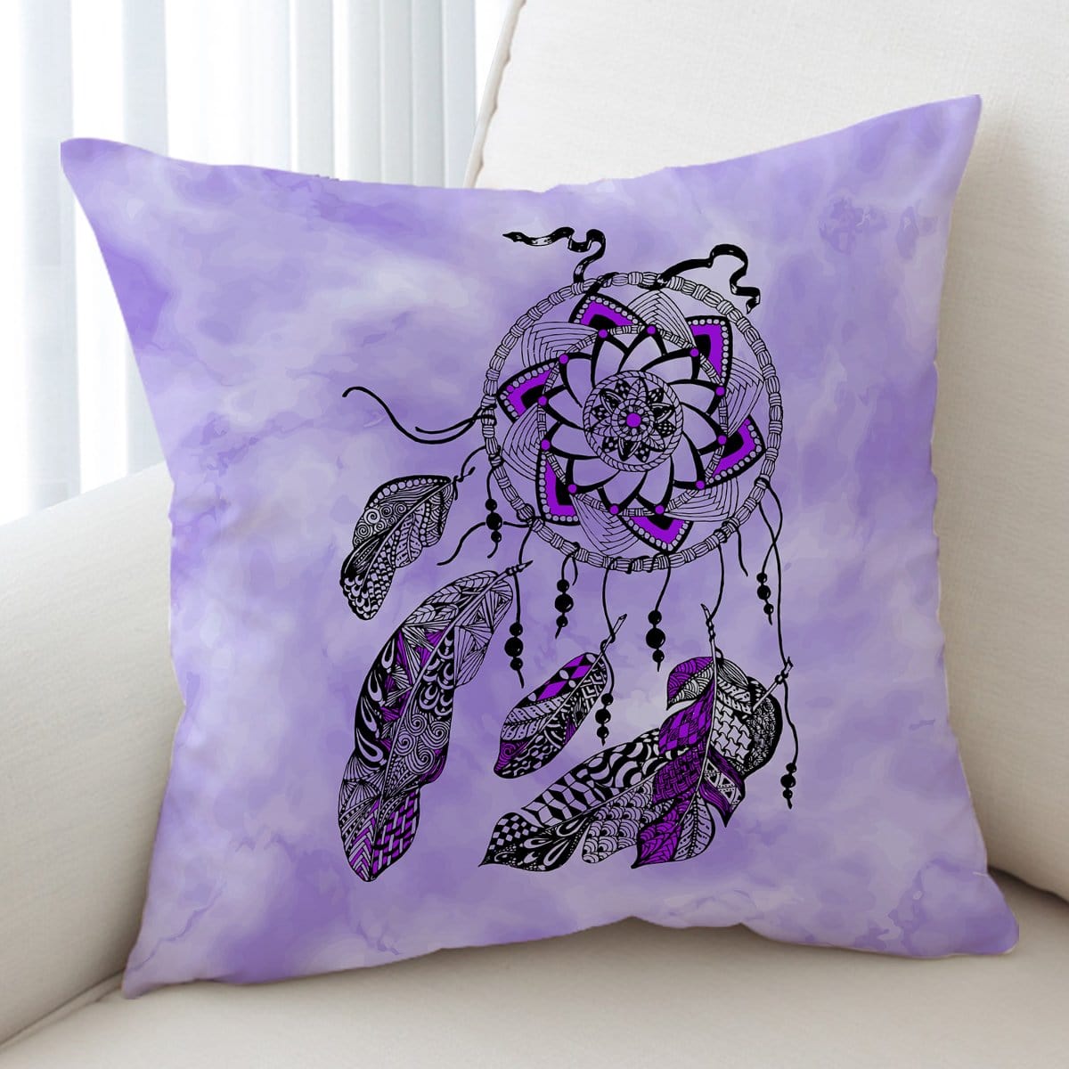 Namaste Dreamcatcher Purple Namaste Dreamcatcher Purple Cushion Cover