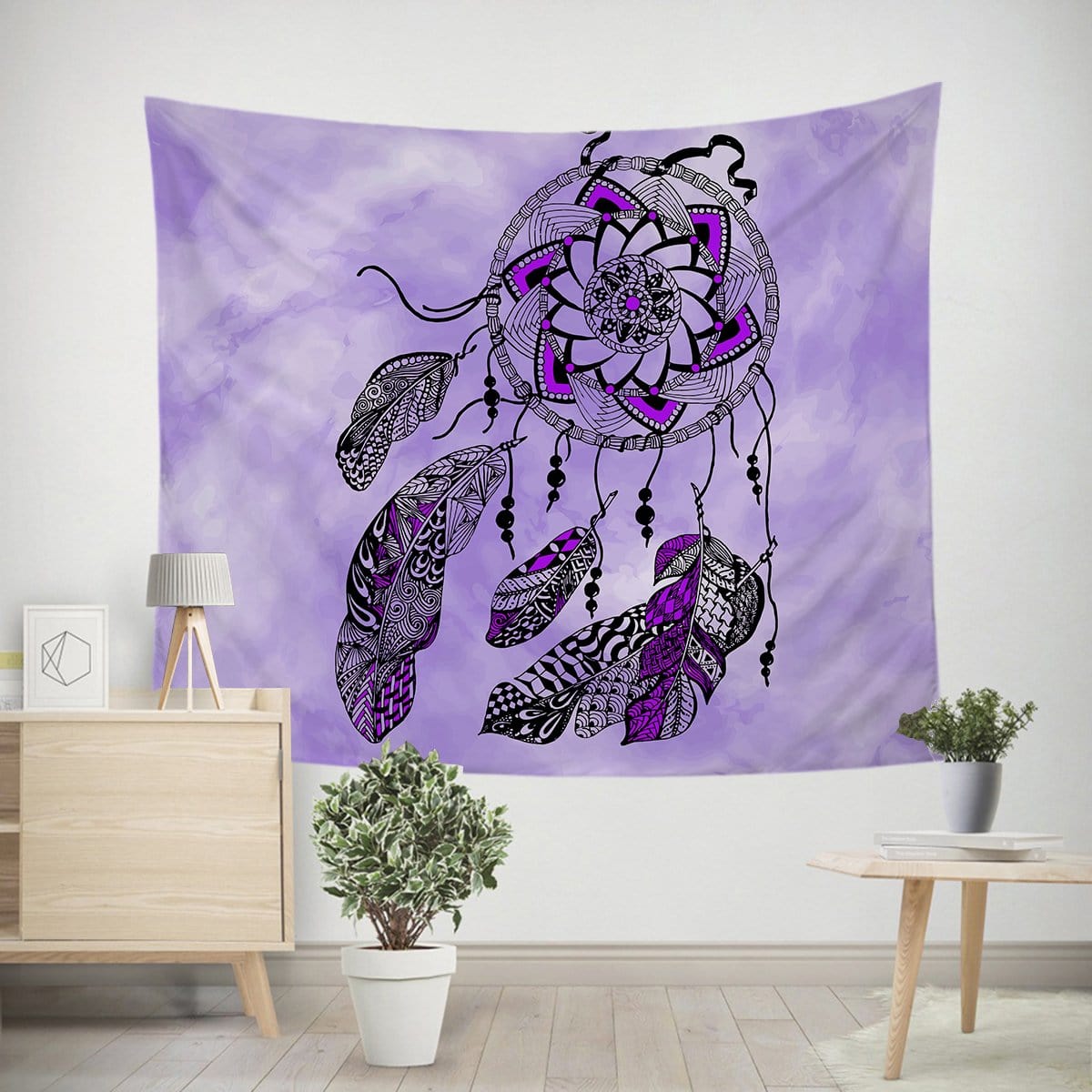 Namaste Dreamcatcher Purple Namaste Dreamcatcher Purple Tapestry