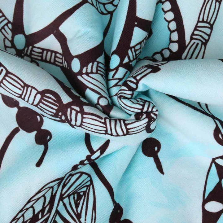 Namaste Dreamcatcher Blue Plush Sherpa Blankets Namaste Dreamcatcher Blue Blanket