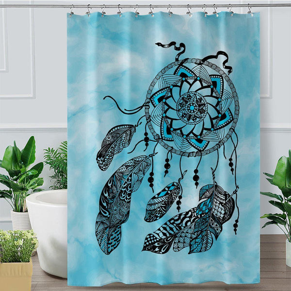 Namaste Dreamcatcher Blue Namaste Dreamcatcher Blue Shower Curtain