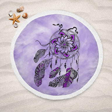Namaste Dreamcatcher Purple Namaste Dreamcatcher Purple Lightweight Beach Towel