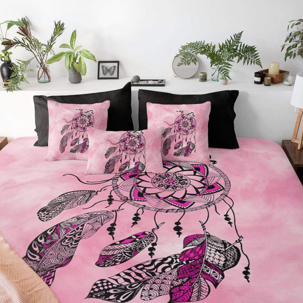 Namaste Dreamcatcher Pink Namaste Dreamcatcher Pink Quilt Cover Set