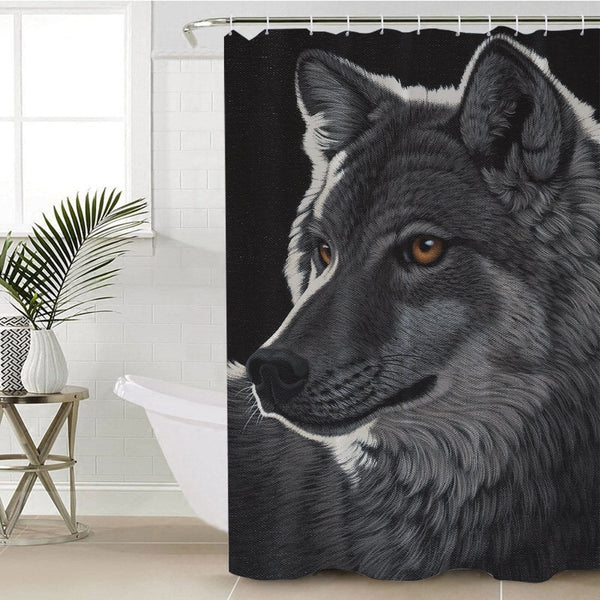 Schim Schimmel Night Wolf Shower Curtain