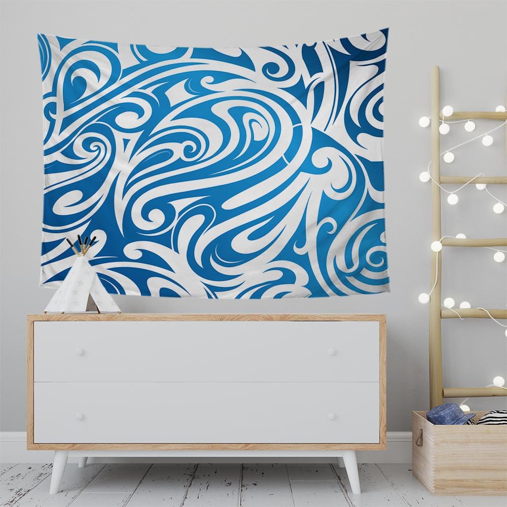 Blue Ocean Swirls Blue Ocean Swirls Tapestry