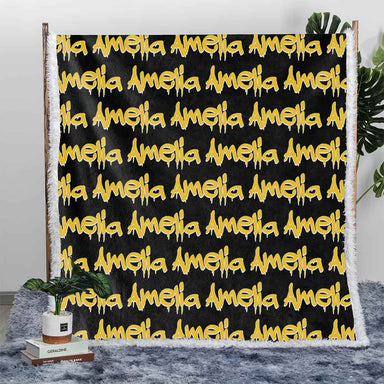 Personalised Plush Sherpa Blankets Paint Font Name Personalised Blanket