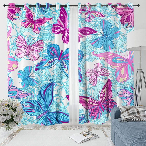 Pastel Butterflies Pastel Butterflies Curtain Set