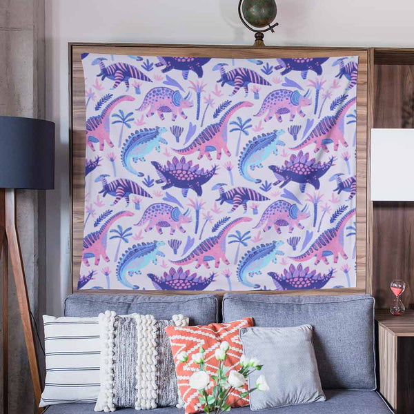 Pastel Dinosaurs Pastel Dinosaurs Tapestry