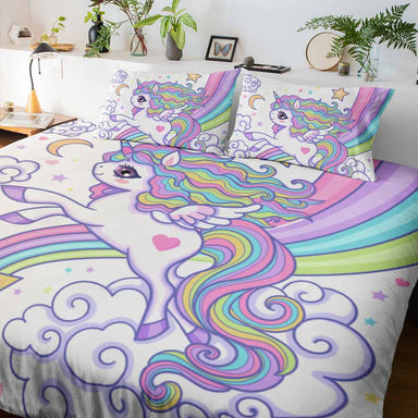 Pastel Unicorn Unicorn Quilt Cover Set-Pastel Unicorn-Little Squiffy