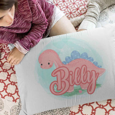 Custom Design Personalised Watercolour Dinosaurs Personalised Pillow Cases
