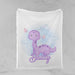 Personalised Plush Sherpa Blankets Watercolour Dinosaurs Personalised Blanket
