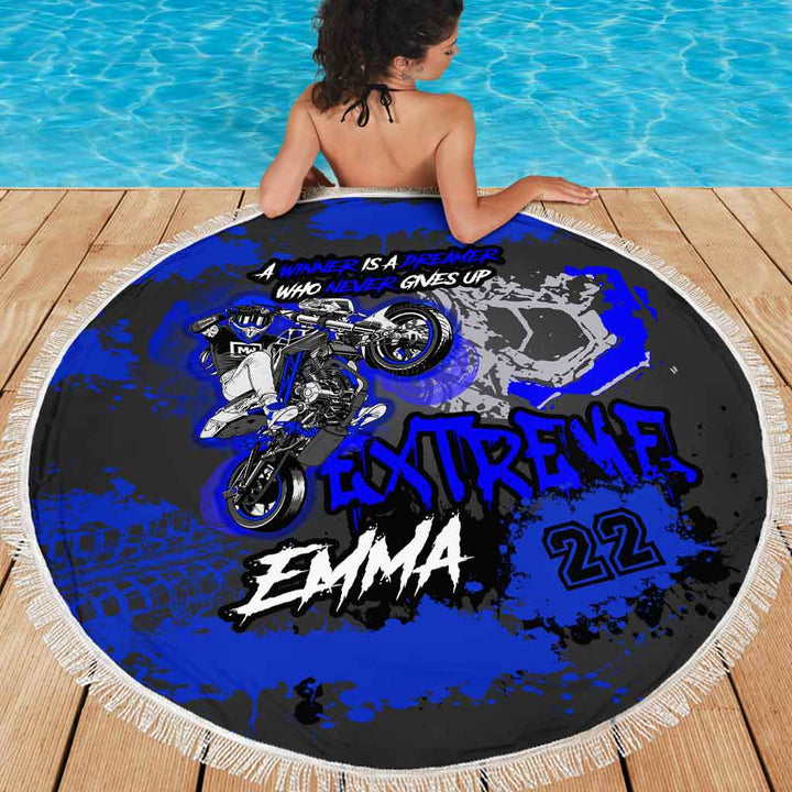 Motocross Personalised Lightweight Beach Towel-Personalised-Little Squiffy