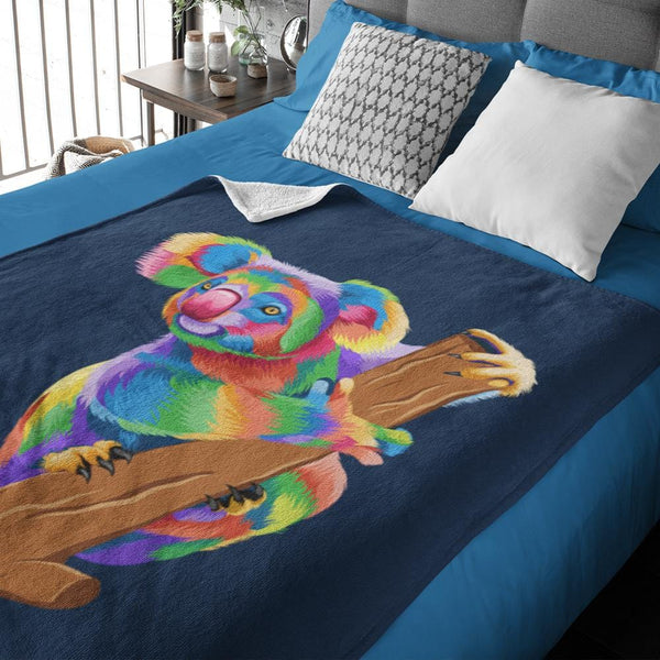 Pop Art Koala Pop Art Koala Squiffy Minky Blanket