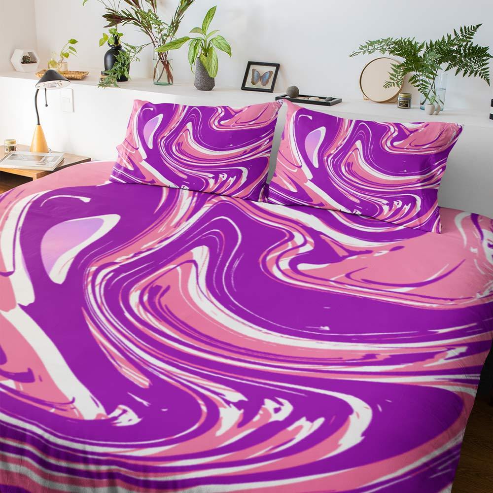 Marble Berry Swirl Marble Quilt Cover Set