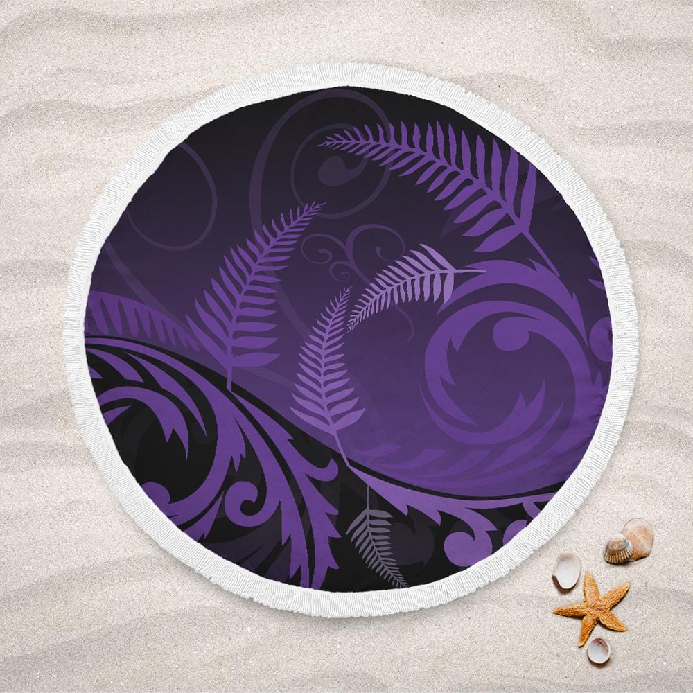 Purple Silver Fern Purple Silver Fern Lightweight Beach Towel