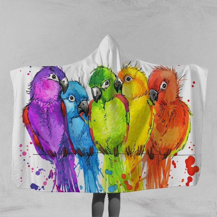 Rainbow Conure Rainbow Conure Hooded Blanket