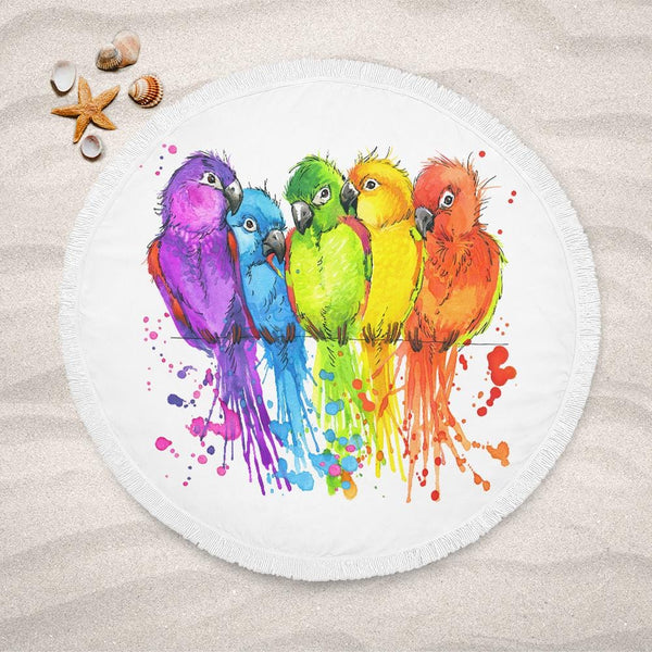 Rainbow Conure Rainbow Conure Lightweight Beach Towel