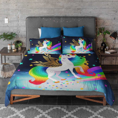 Rainbow Unicorn Rainbow Unicorn Quilt Cover Set