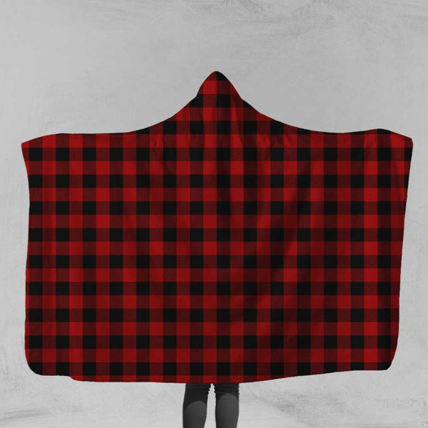 Flannel Red Flannel Hooded Blanket