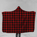 Flannel Red Flannel Hooded Blanket