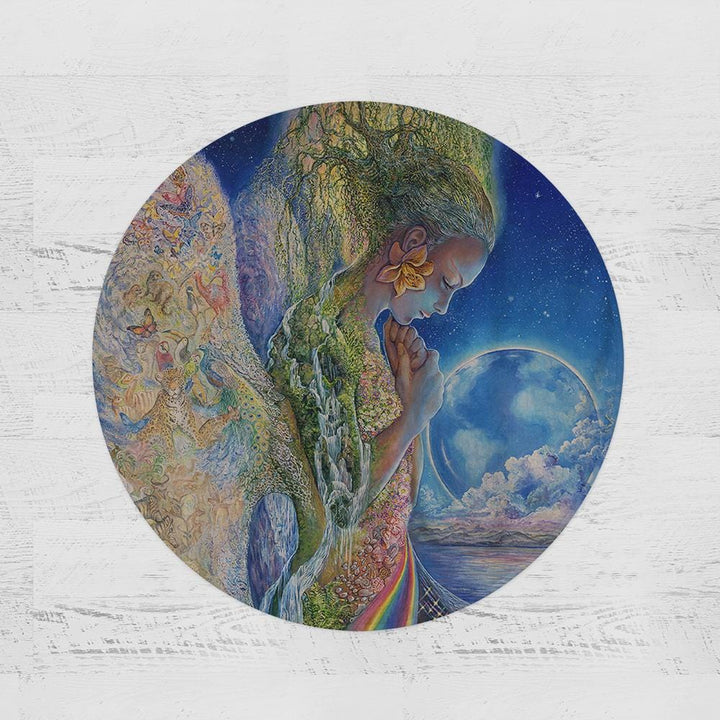 Josephine Wall Sadness Of Gaia Round Minky Blanket