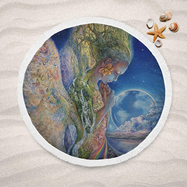 Josephine Wall Sadness Of Gaia Lightweight Beach Towel