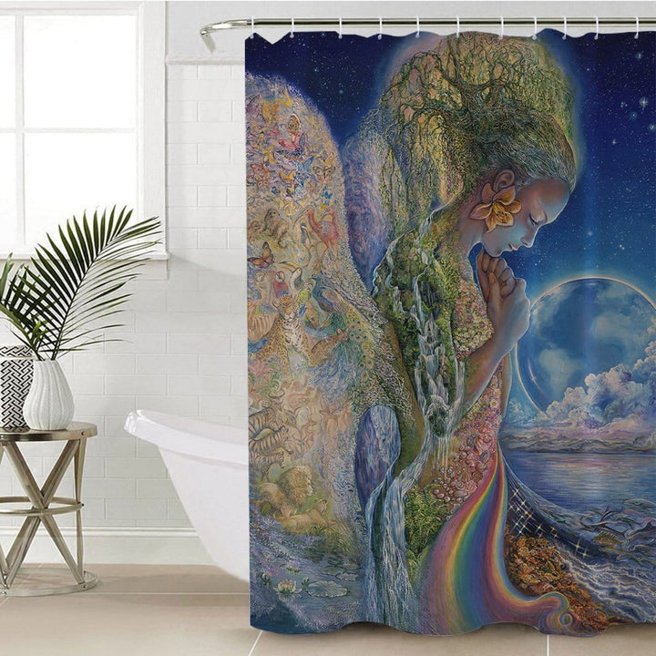 Josephine Wall Sadness Of Gaia Shower Curtain