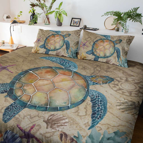 Sandy Turtle Sandy Turtle Quilt Cover Set