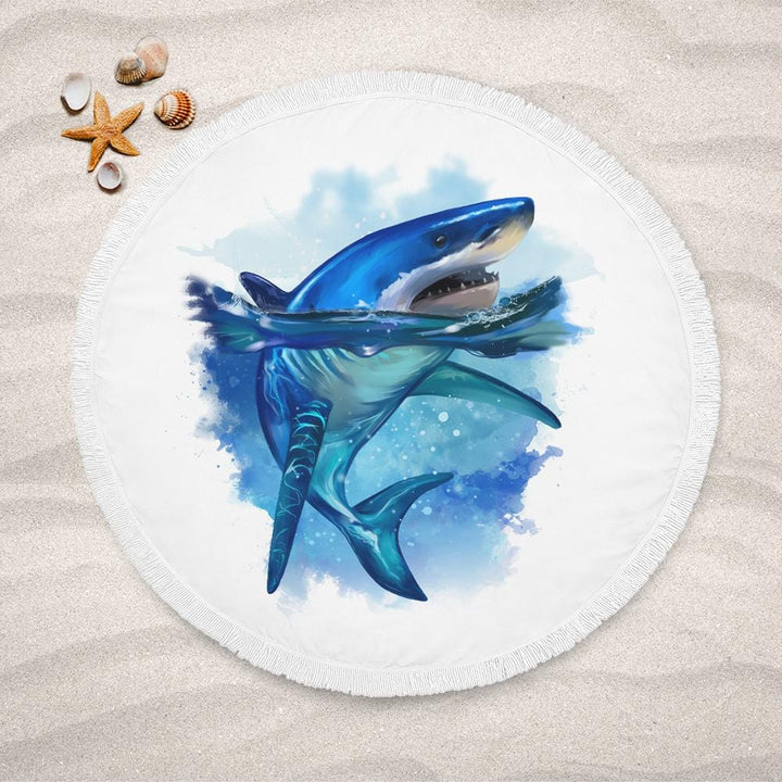 Shark King Of The Sea Shark King Of The Sea Lightweight Beach Towel