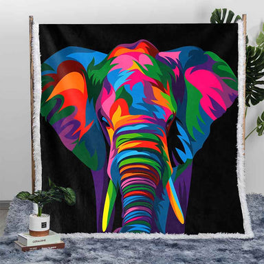 Spiritual Elephant Plush Sherpa Blankets Spiritual Elephant Blanket