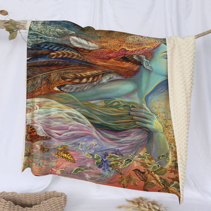 Josephine Wall The Spirit of Flight Deluxe Minky Blanket