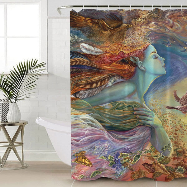 Josephine Wall The Spirit of Flight Shower Curtain