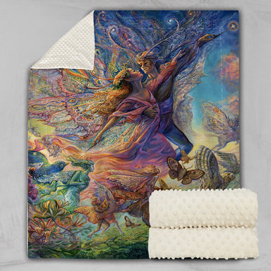 Josephine Wall Titania And Oberon Deluxe Minky Blanket