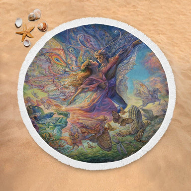 Josephine Wall Titania And Oberon Lightweight Beach Towel