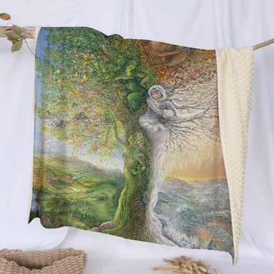 Josephine Wall Tree Of Four Seasons Deluxe Minky Blanket