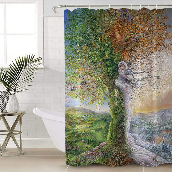 Josephine Wall Tree Of Four Seasons Shower Curtain