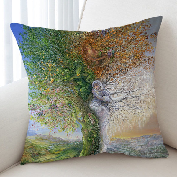 Josephine Wall Tree Of Four Seasons Cushion Cover